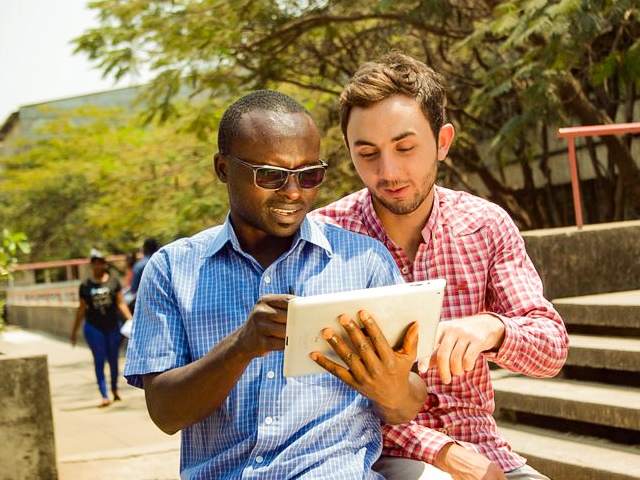 Students talking