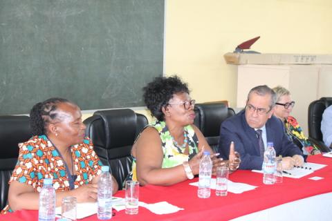 Minister of Higher Education, Hon. Nkandu Luo, MP, with World Bank Senior Director, Mr Jaime Saavendra