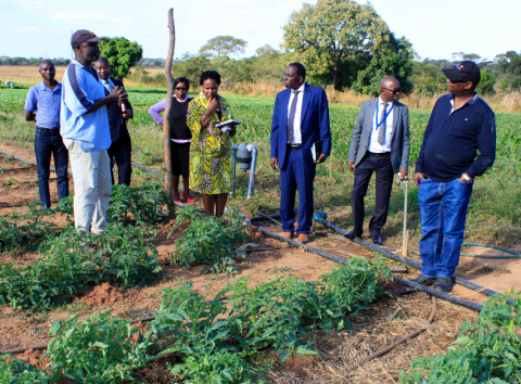 Vice Chancellor and the Deputy Vice Chancellor touring Liempa Farm