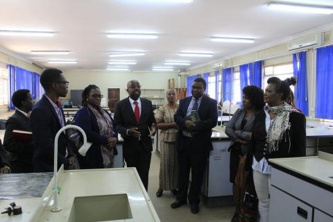 Minister of Higher Education touring the lab at Ridgeway Campus