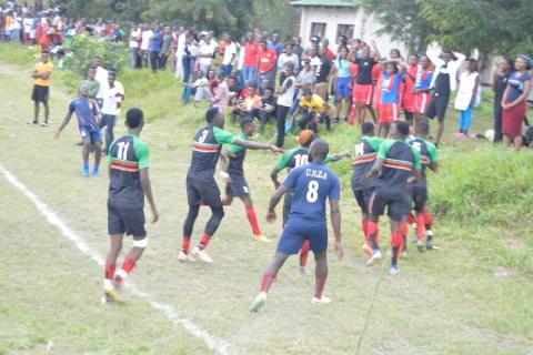 UNZA football team celebrates the winning goal in the finals